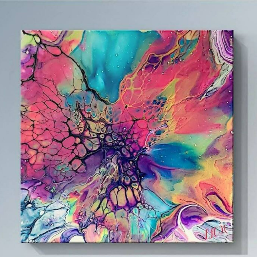Мастер класс по жидкому акрилу "Fluid Art" 40 см