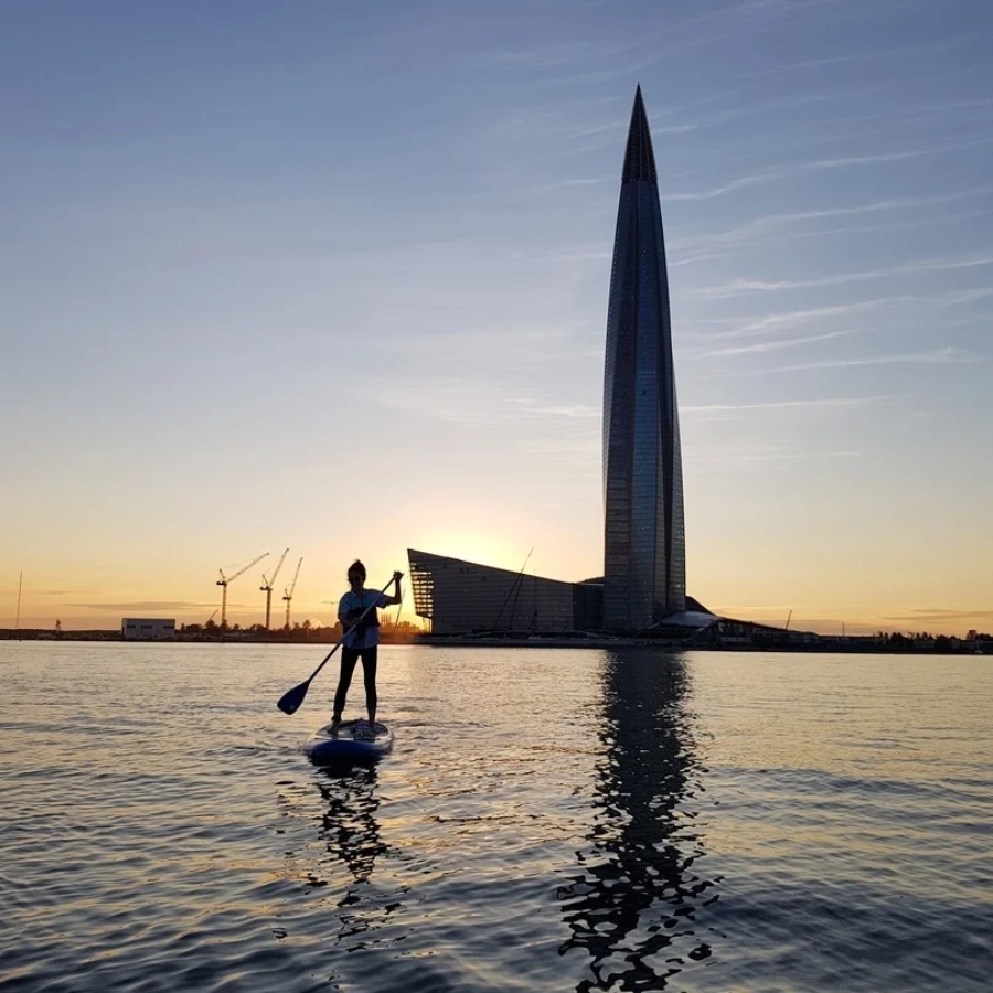Прогулка на SUP по Лахтинскому разливу