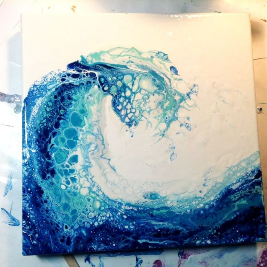 Мастер класс по жидкому акрилу "Fluid Art" 50 см