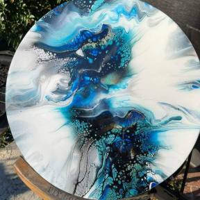 Мастер класс по жидкому акрилу "Fluid Art" 30 см для семьи