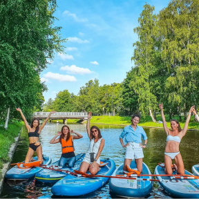 Прогулка на SUP по парковым островам Петербурга для троих