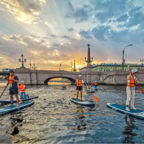 Прогулка на SUP по историческому центру Санкт-Петербурга для троих