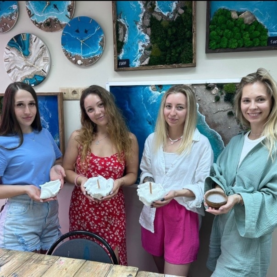 Мастер-класс по аромасвечам "Кашпо-ладошки" 20 см