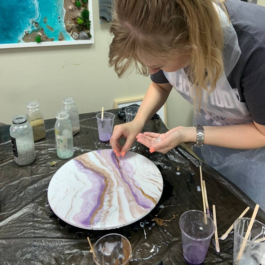 Мастер-класс «Срез камня» 35 см для двоих