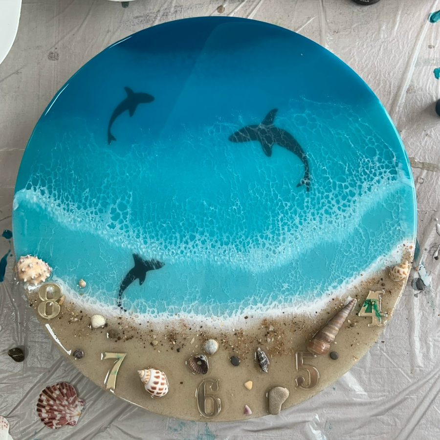 Мастер-класс «Море.Часы» 30 см