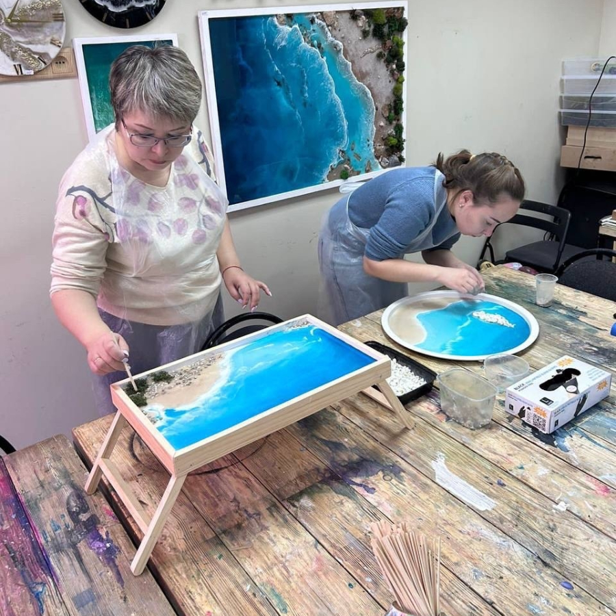 Мастер-класс «Раскладной столик с сухоцветами» 50*30 см для двоих