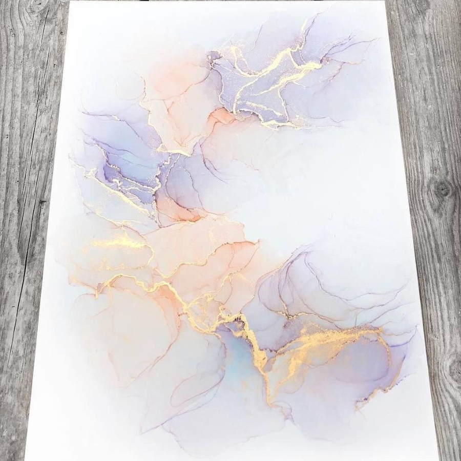 Мастер-класс по алкогольным чернилам 30*40 см