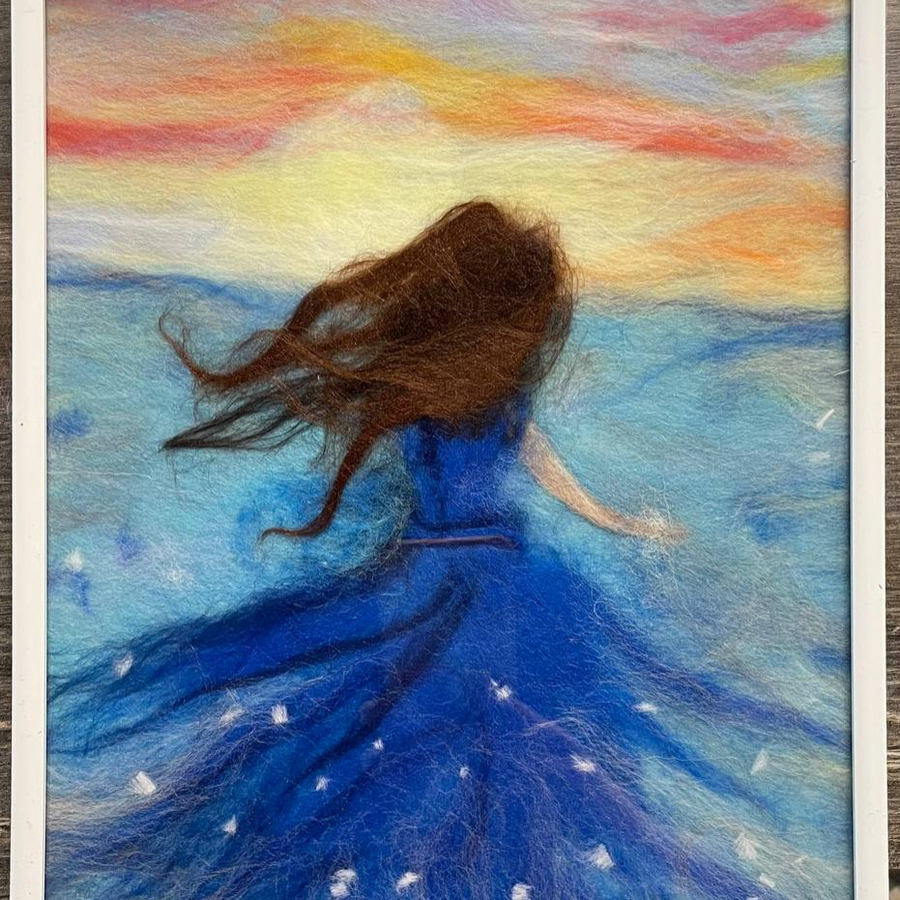 Мастер-класс «Живопись шерстью» 20х30 см