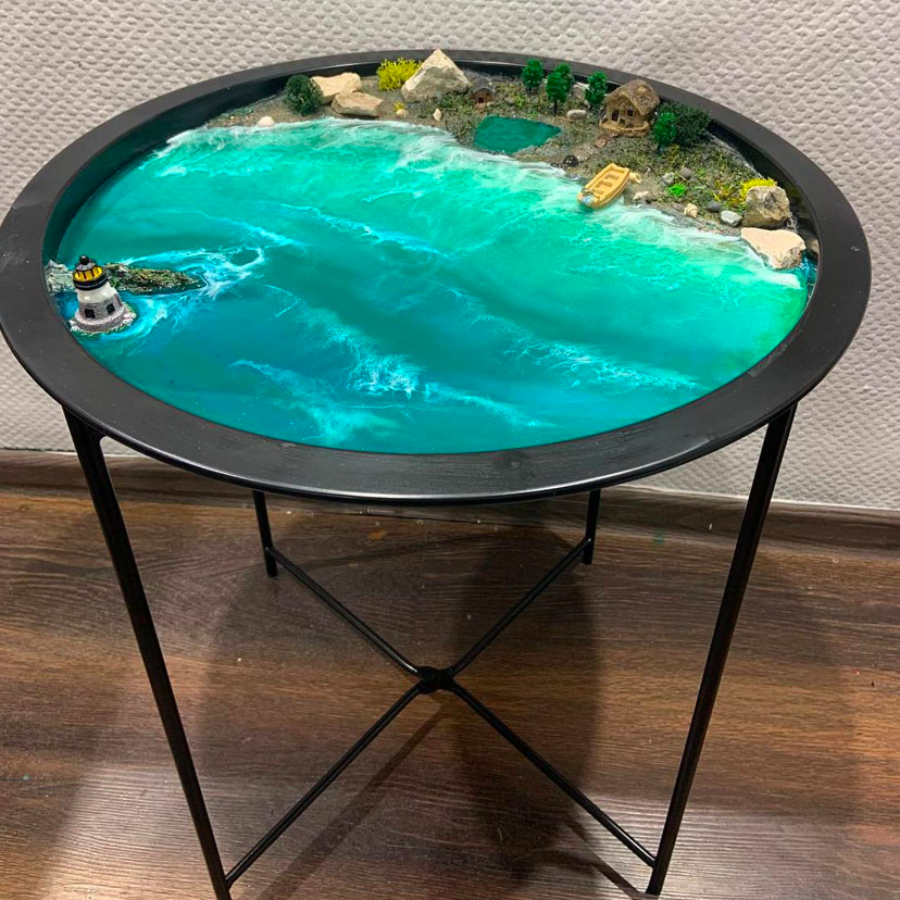 Мастер-класс «Журнальный столик» (белый) 47 см для двоих