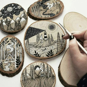 Индивидуальный мастер класс/ свидание по выжигании на спиле дерева