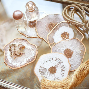 Мастер класс по созданию подстаканников из эпоксидной смолы (2 подстаканника d12 см) для компании