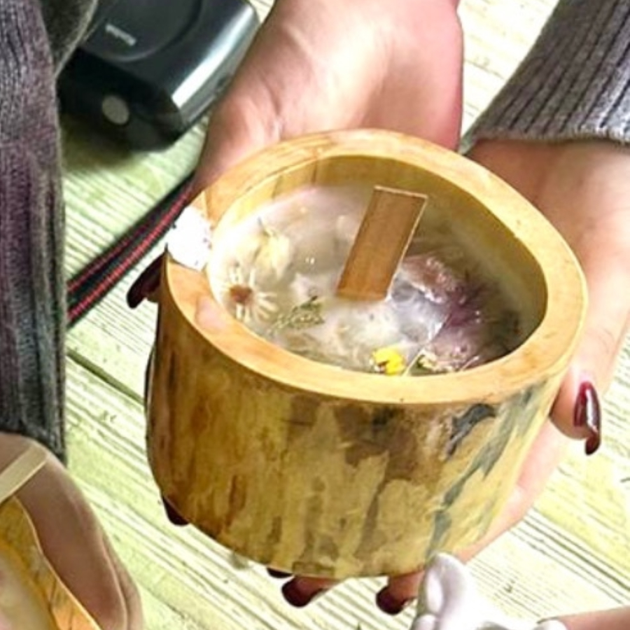 Мастер-класс "Свеча в дереве" 