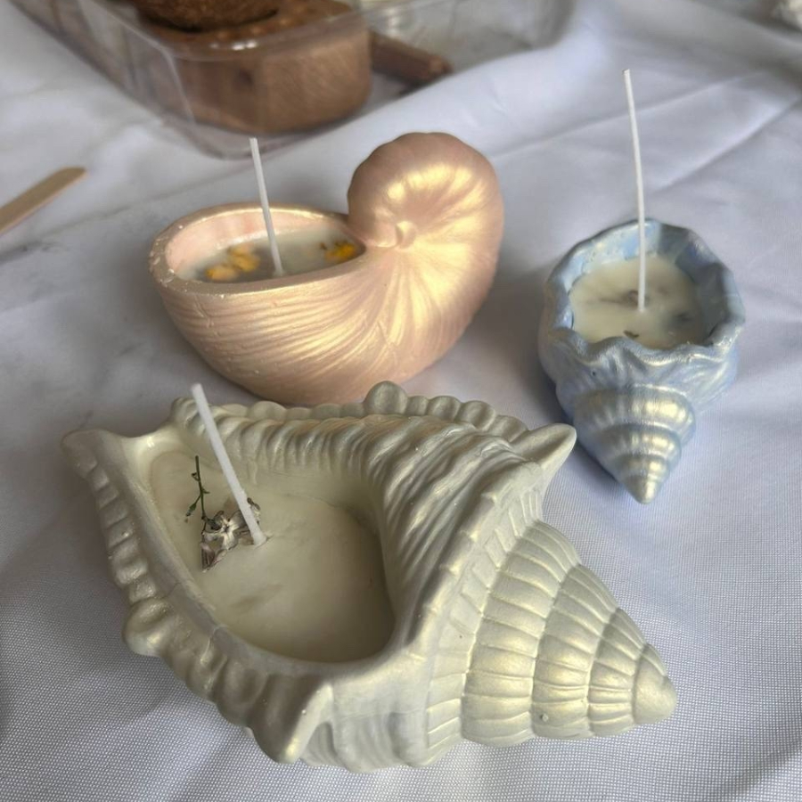Мастер-класс по аромасвечам "Кашпо-ракушка" 12 см