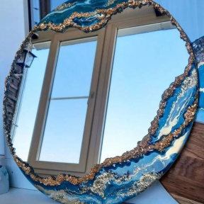Индивидуальный мастер класс по эпоксидной смоле (Зеркало D40 см)