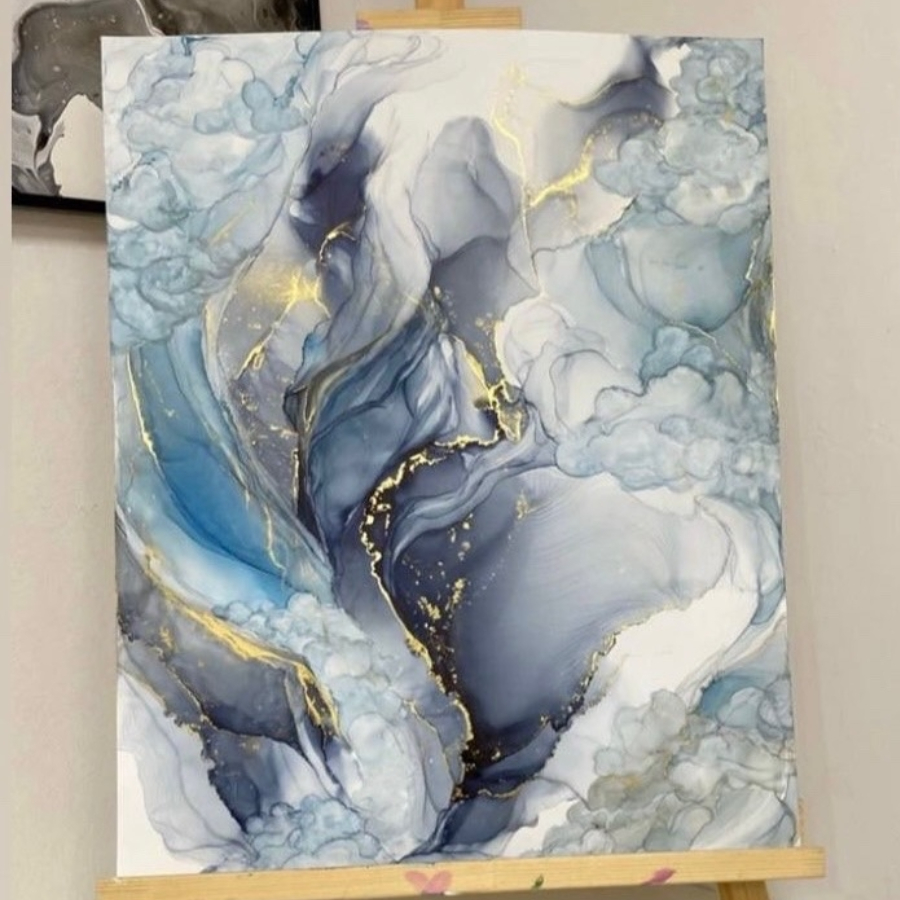 Мастер-класс по алкогольным чернилам 40*60 см для двоих