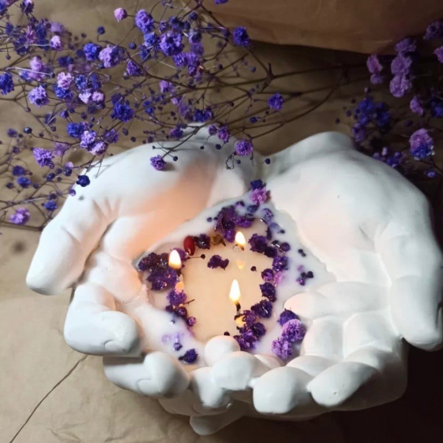 Мастер-класс по аромасвечам "Кашпо-ладошки" 20 см