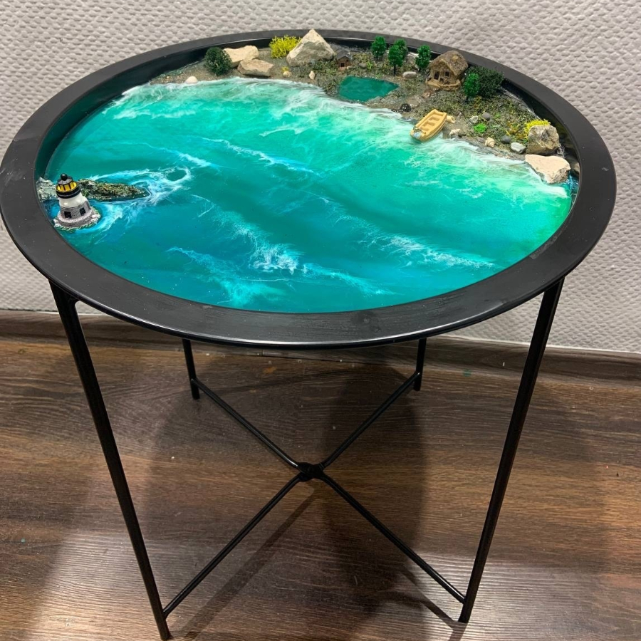 Мастер-класс «Журнальный столик» (белый) 47 см для двоих