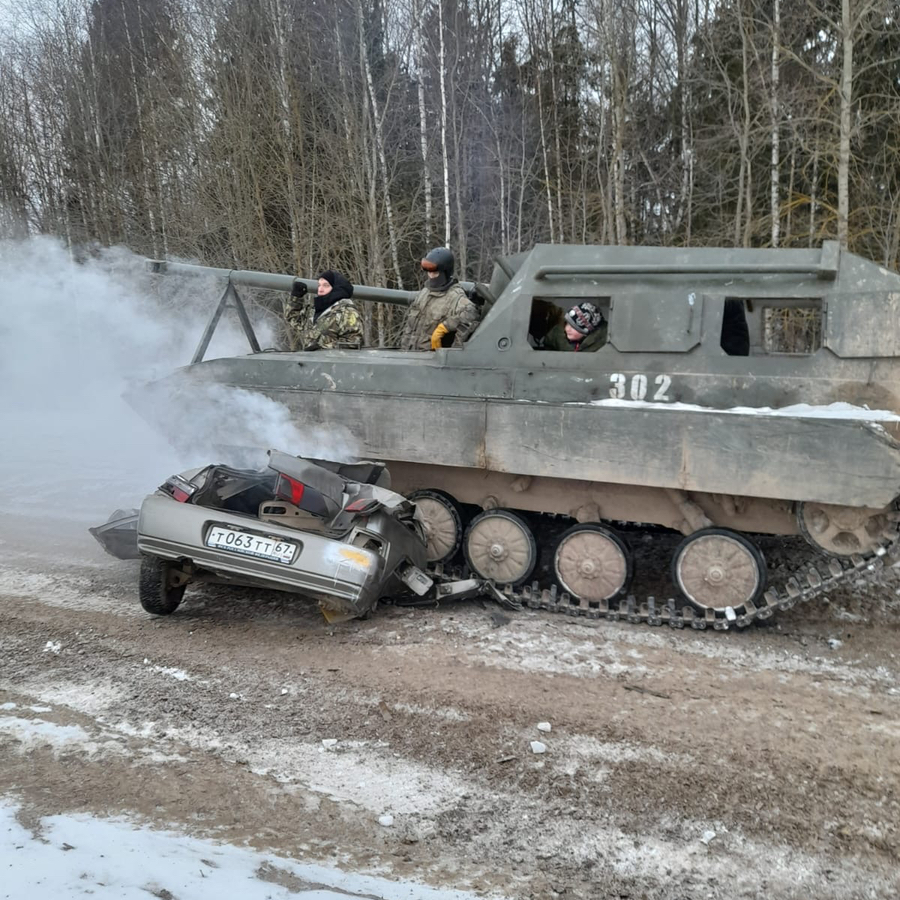 Катание на танке и БРДМ-2