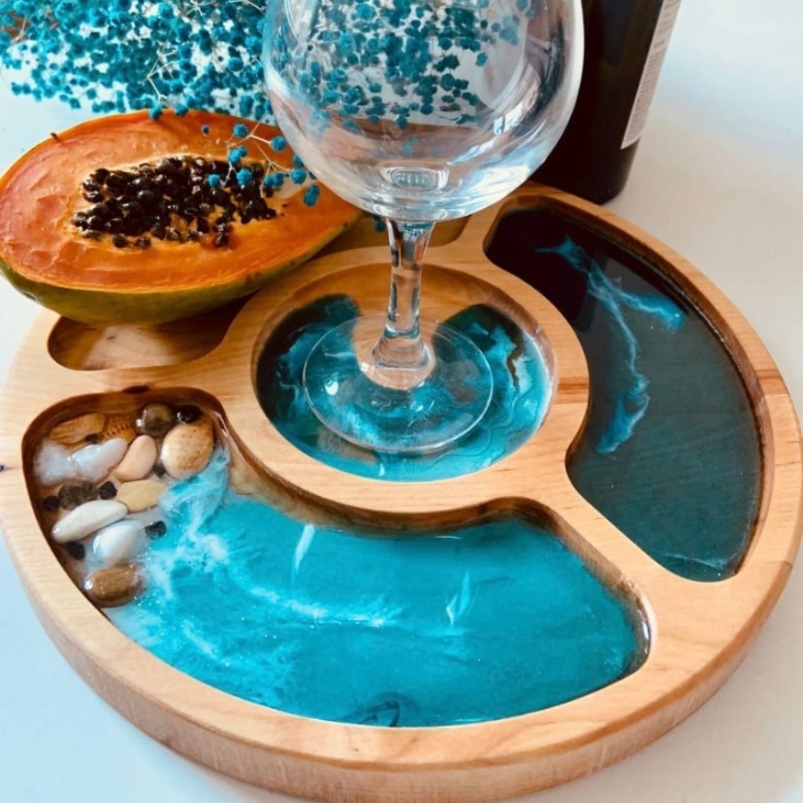 Мастер-класс «Деревянные менажницы» круг 20 см