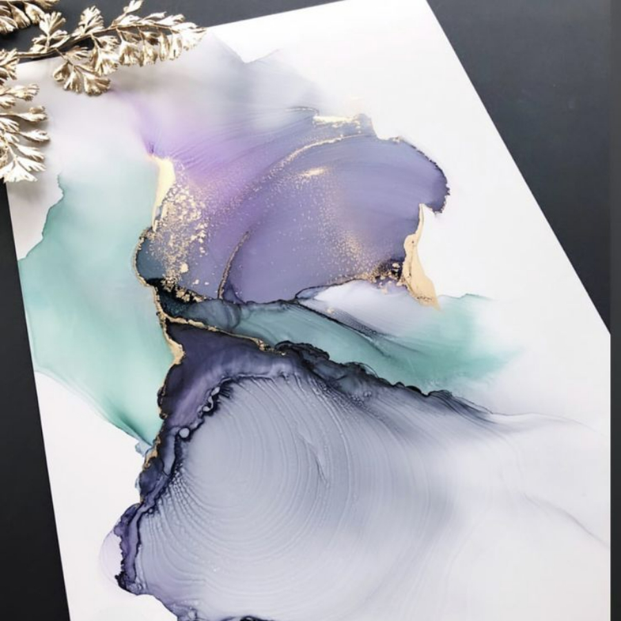 Мастер-класс в технике "INK ART" 30 см для семьи