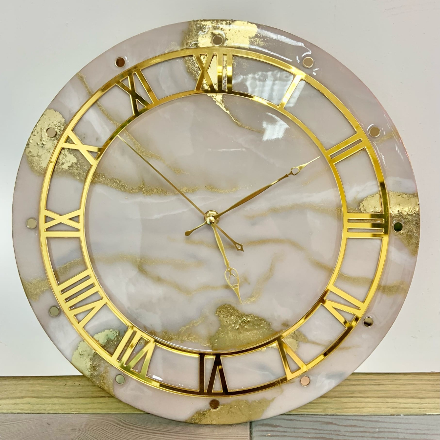 Мастер-класс «Часы с зеркальным круглым циферблатом» 40 см для двоих