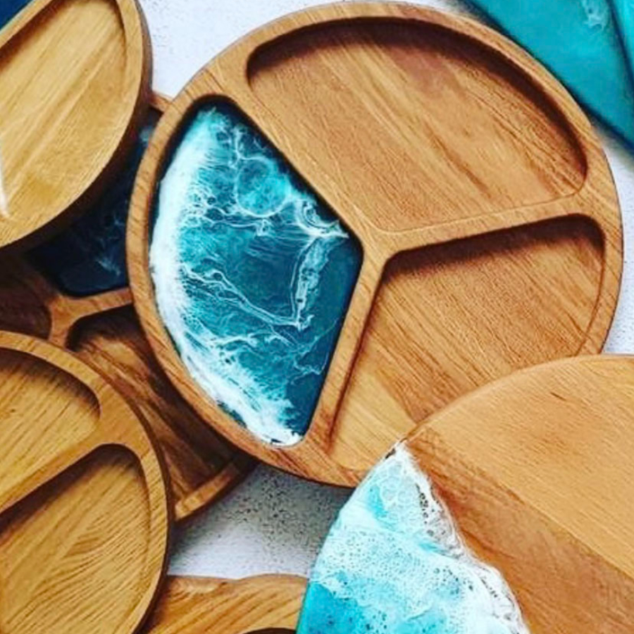 Мастер-класс «Деревянные менажницы» круг 20 см