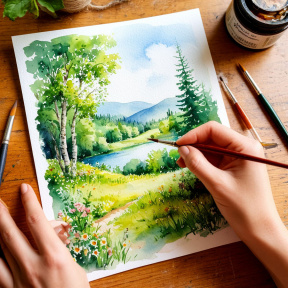 Мастер-класс «Акварель» для двоих