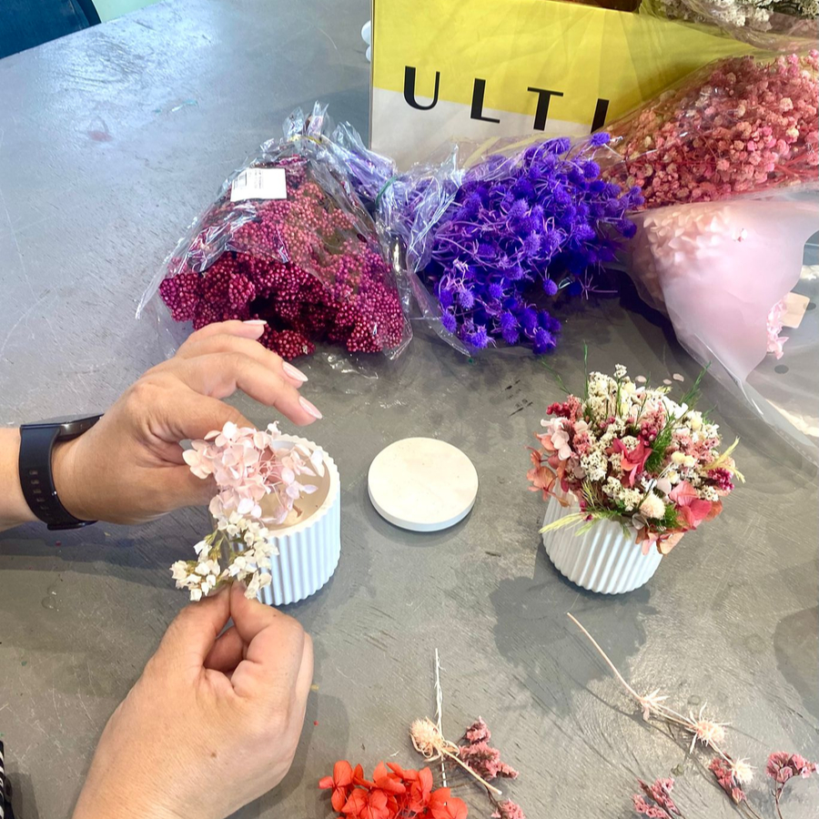 Мастер-класс по созданию свечей  + букет из сухоцветов