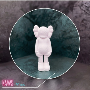 Мастер класс акриловой/фюид-арт росписи гипсовых медведей Kaws 17 см