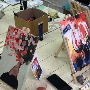 Мастер-класс по рисованию акриловыми красками (холст на подрамнике 60*40 см)  