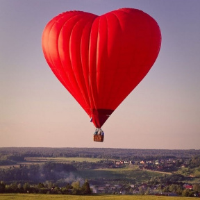 Полёт на воздушном шаре «сердце» для двоих