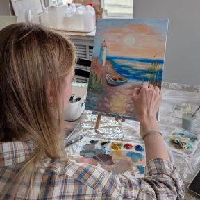 Мастер-класс по рисованию акриловыми красками 30*20 см