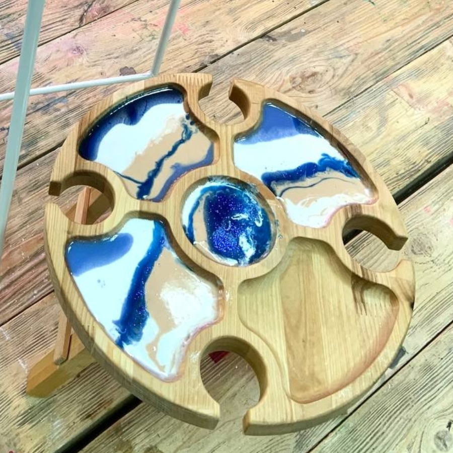 Мастер-класс «Деревянные менажницы» (круг 20 см) для двоих