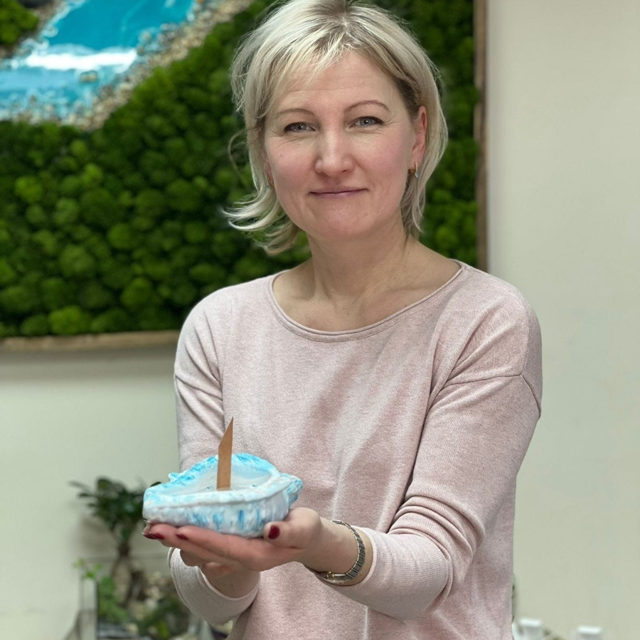 Мастер-класс по аромасвечам "Кашпо-ракушка" 18 см для двоих