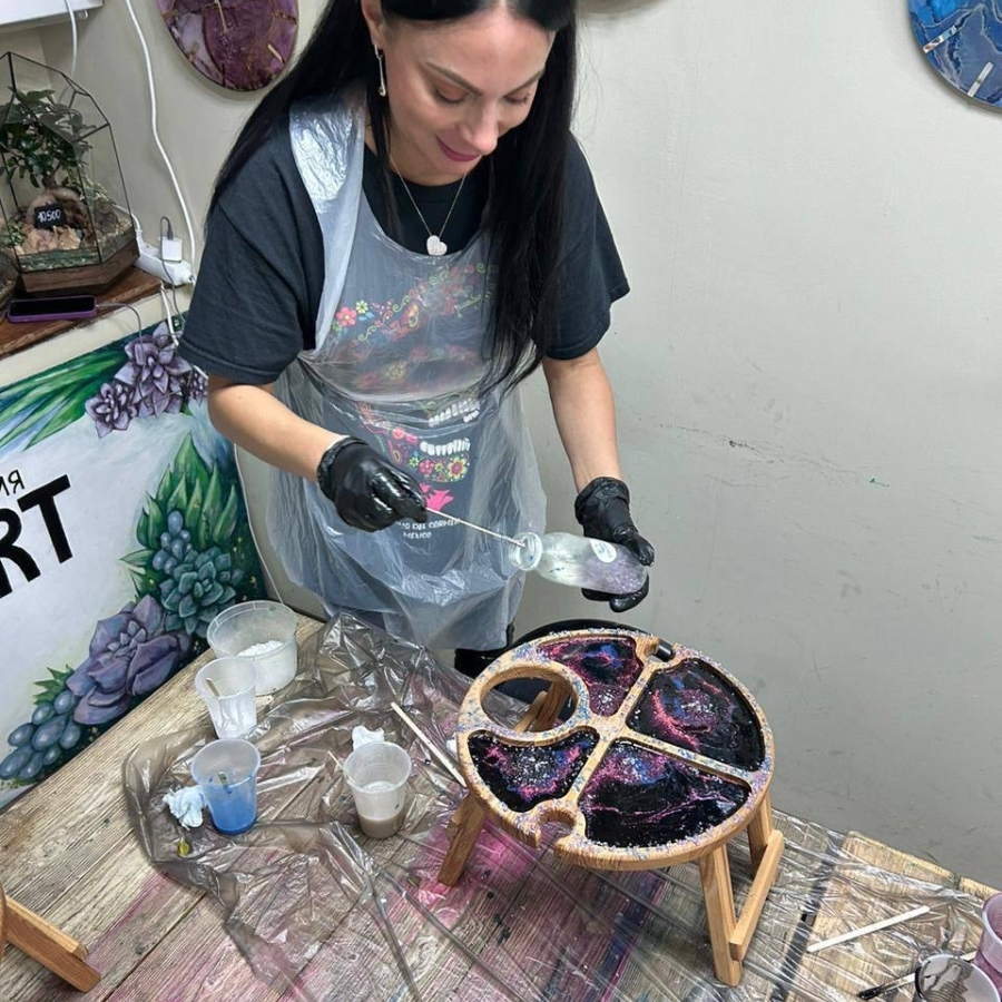 Мастер-класс «Винный столик» 30 см для двоих