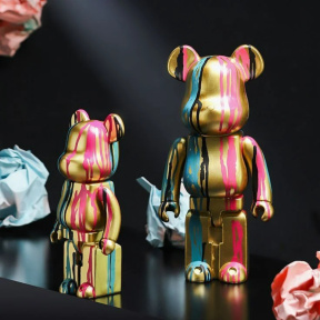 Мастер класс акриловой/фюид-арт росписи гипсовых медведей BearBrick 27 см