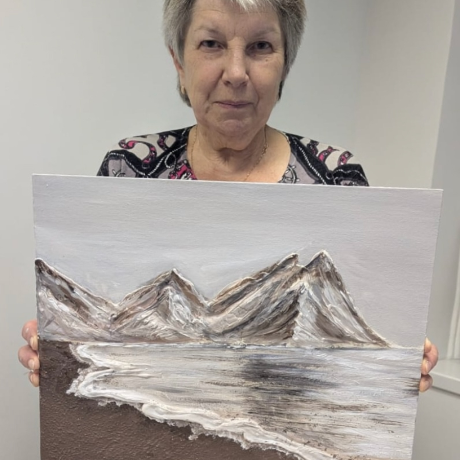 Мастер-класс по текстурным картинам (холст на подрамнике 50*40 см)