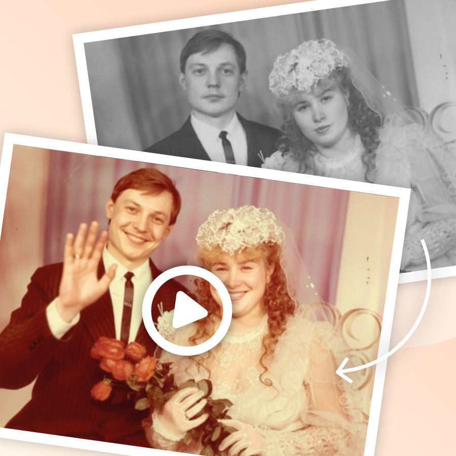 Создание трогательного/подарочного фильма с ожившими фото (2-минутный фильм)