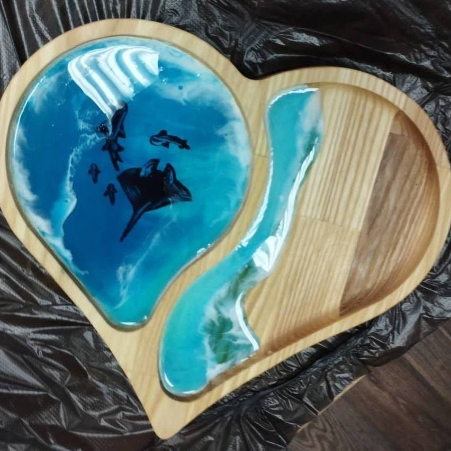 Мастер-класс «Деревянные менажницы» (сердце 30*20 см) для двоих