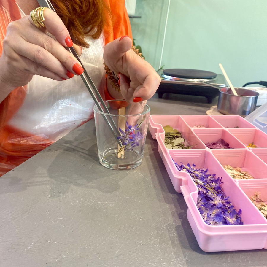 Мастер-класс по созданию свечей  + букет из сухоцветов