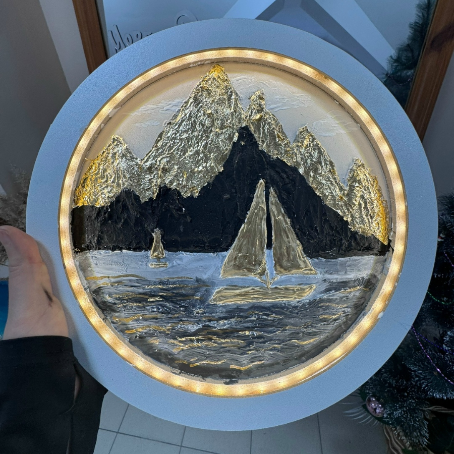 Мастер-класс по светящимся картинам 40*30 см