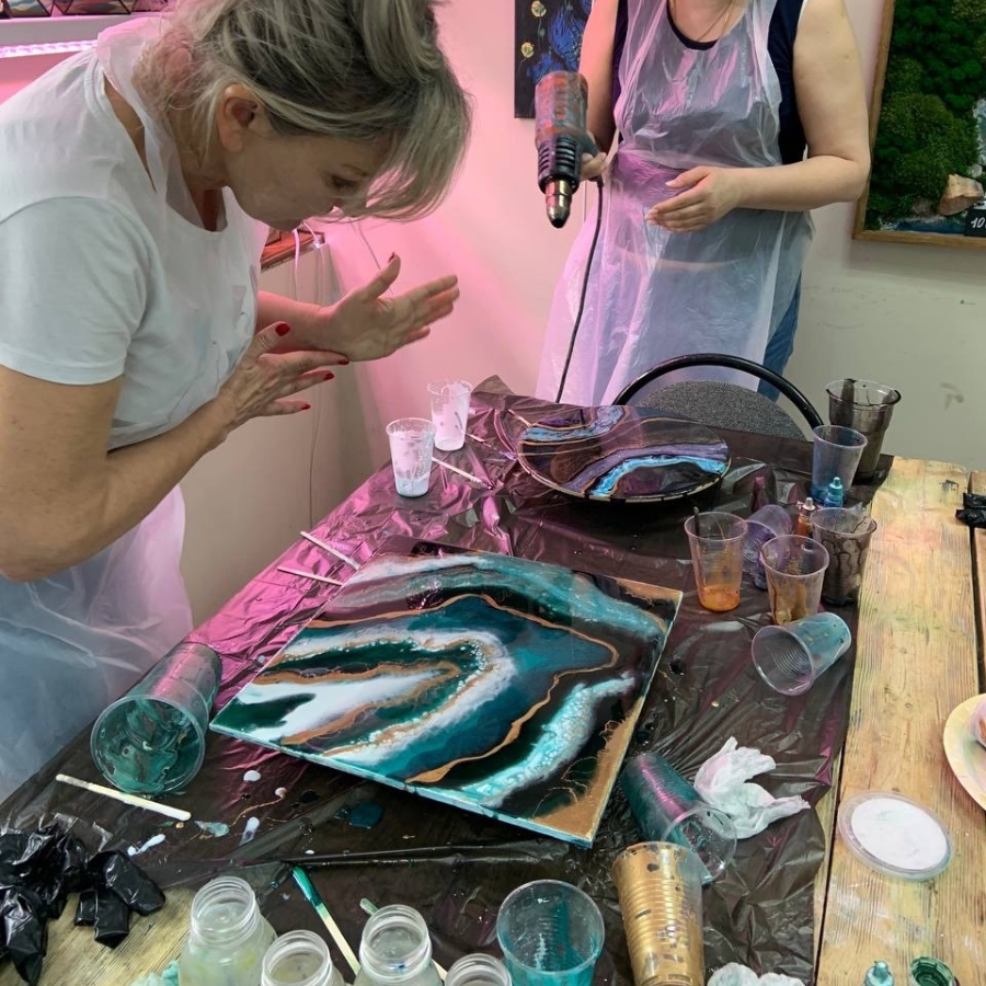 Мастер-класс «Срез камня» 40 см для двоих