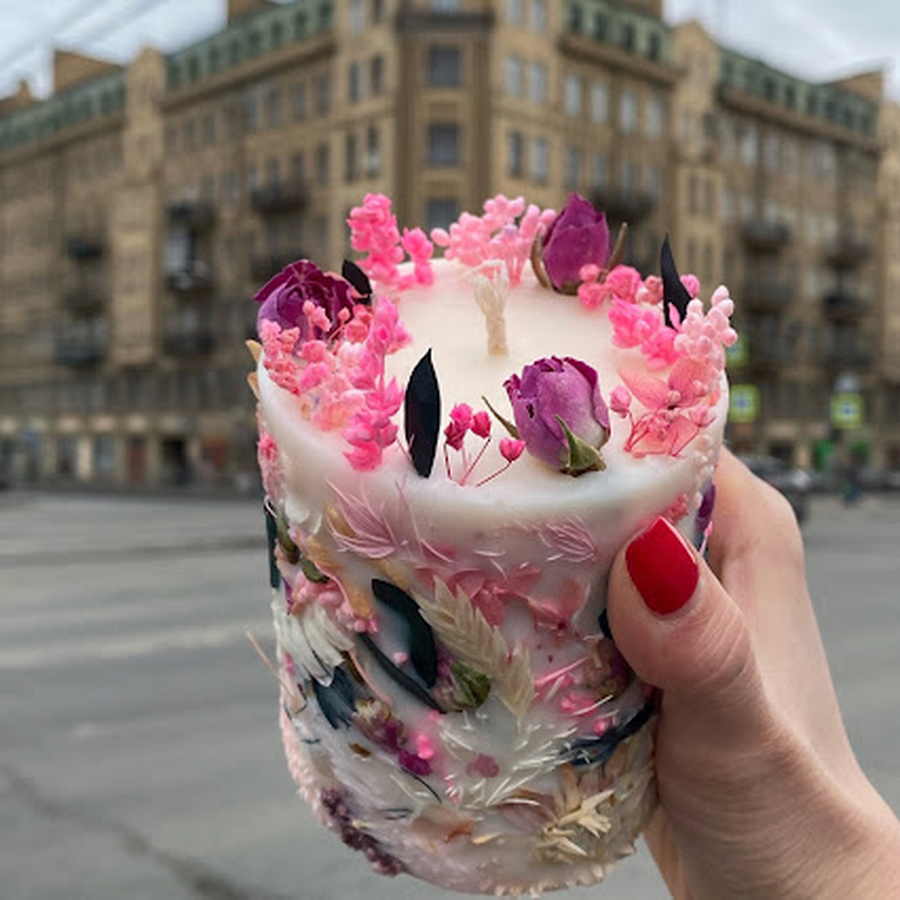 Мастер класс «Ботанические свечи» в студии рисования ZUART для семьи