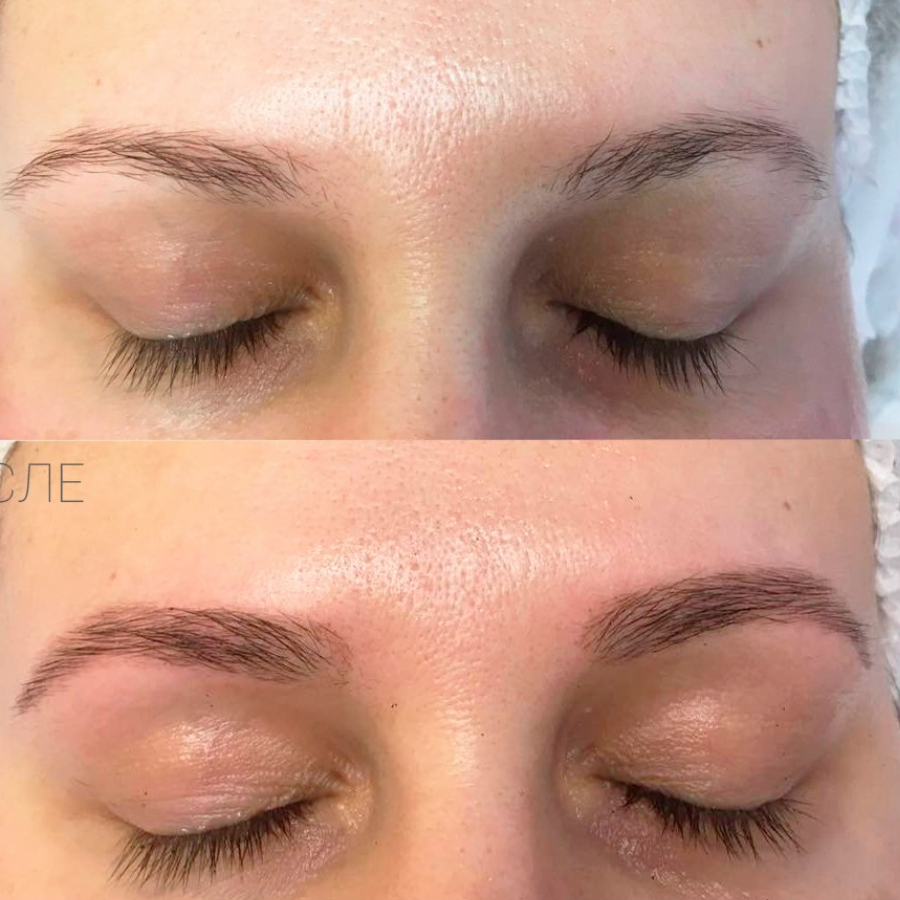 Окрашивание бровей хной 