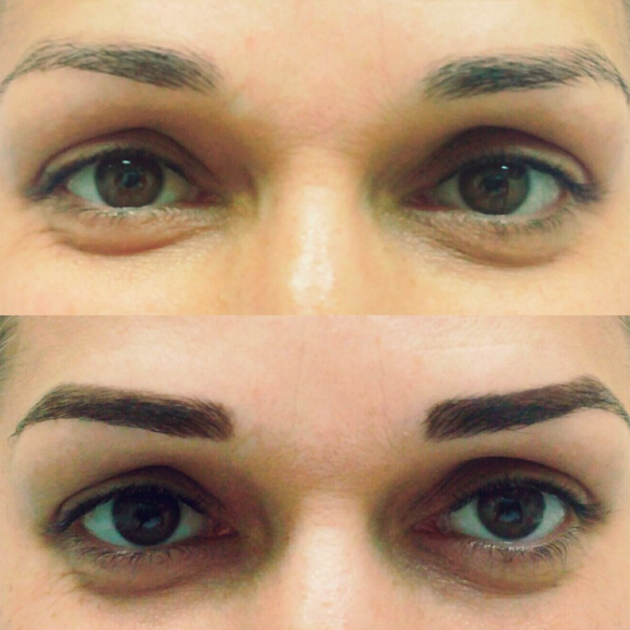 Окрашивание бровей хной 