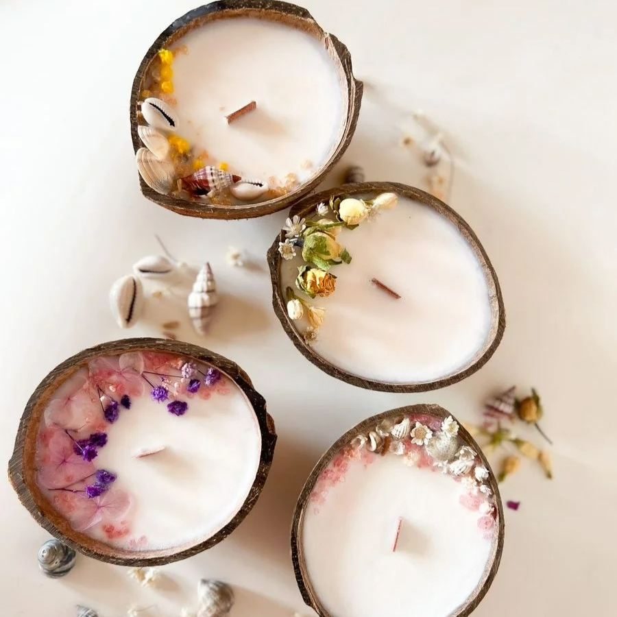 Мастер класс по созданию свечи в кокосе 1 шт для семьи