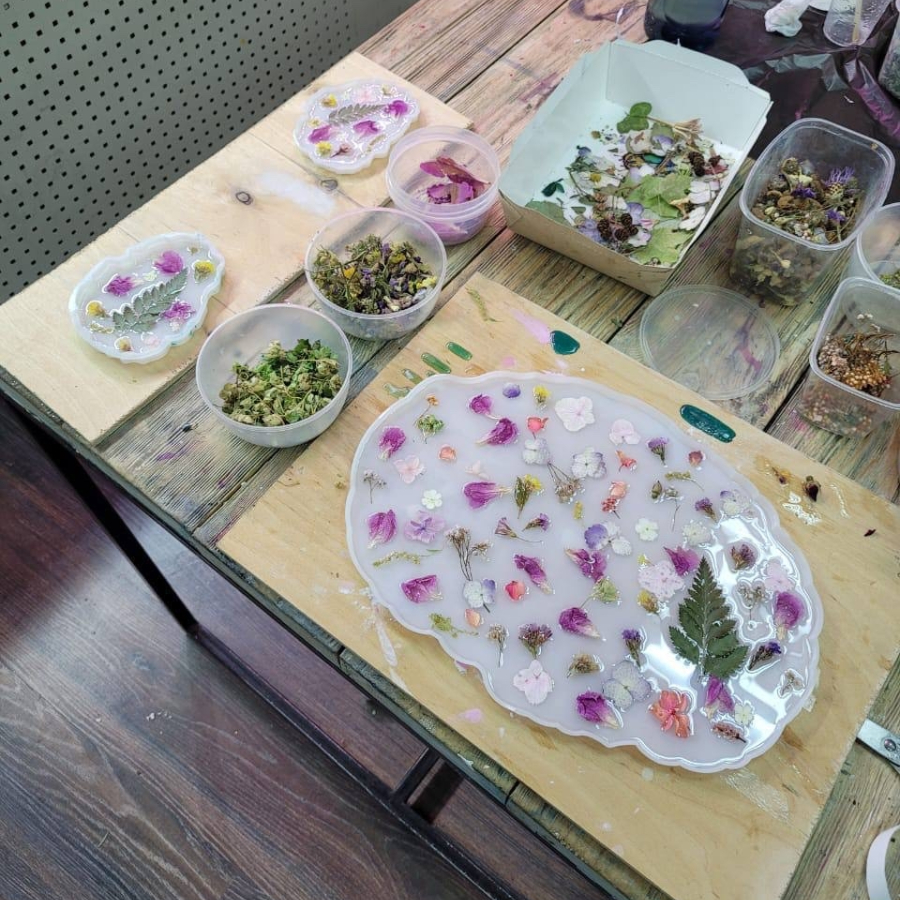 Мастер-класс «Сырные тарелки и подстаканники с сухоцветами» (круг) 30 см