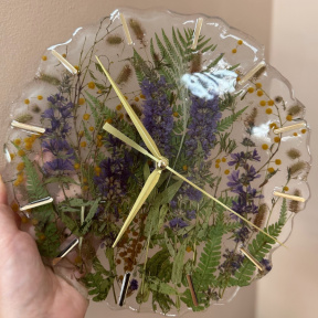 Мастер-класс «Часы из сухоцветов» 30 см