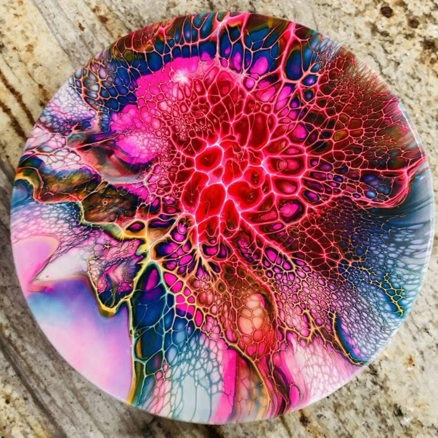 Мастер класс по жидкому акрилу "Флюид Арт" 60 см для двоих