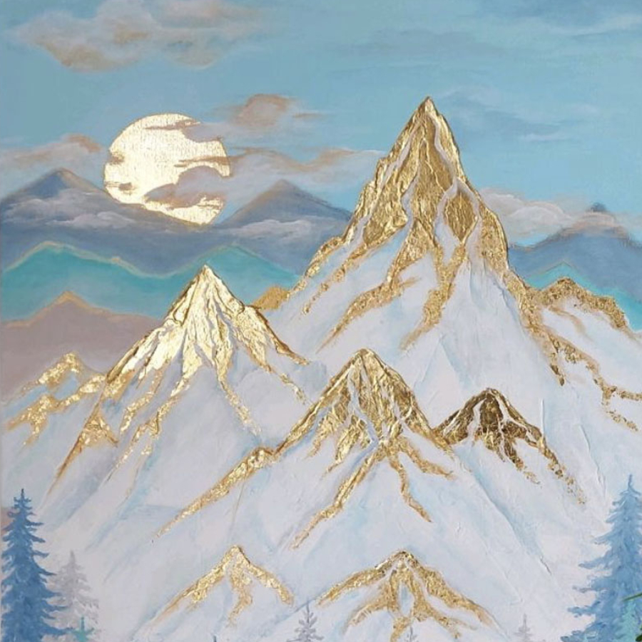 Мастер-класс по интерьерной живописи (холст на картоне 50*40 см)